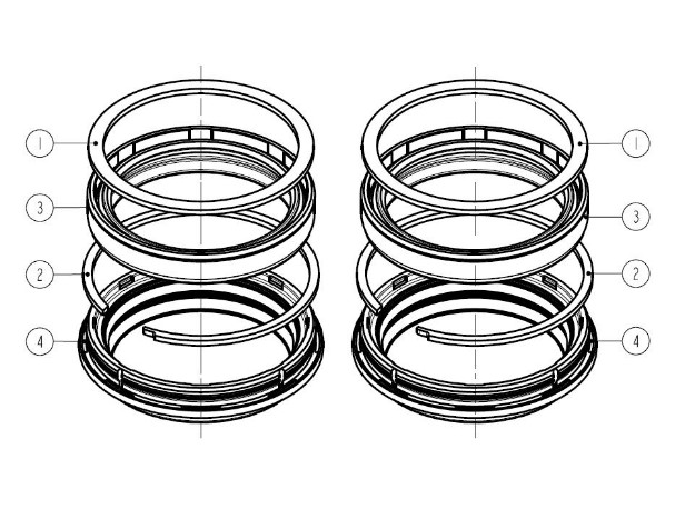 Picture of Fork sealing kit 43mm red